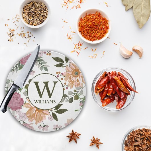 Aangepaste Waterverf bloemen Snijplank