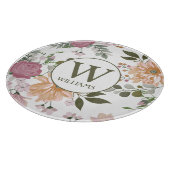 Aangepaste Waterverf bloemen Snijplank (Hoek)