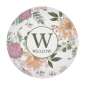 Aangepaste Waterverf bloemen Snijplank (Voorkant)