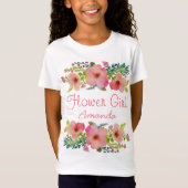 Aangepaste waterverf bloemen t-shirt (Voorkant)