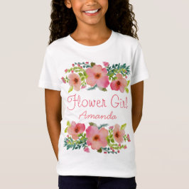 Aangepaste waterverf bloemen t-shirt