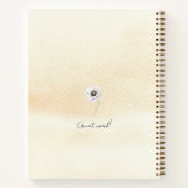 Aangepaste waterverf bloemenkraft papier Modern Notitieboek (Achterkant)