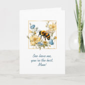 Aangepaste waterverf bloemige beste moeder ooit Mo Kaart (Voorkant)