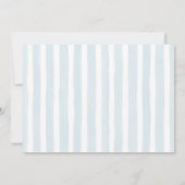 Aangepaste Waterverf Blue Bow Baby Boy Stationery Bedankkaart (Achterkant)