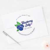 Aangepaste Waterverf Blueberry inbliklabels keuken Ronde Sticker (Envelop)