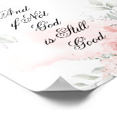 aangepaste Waterverf Blush Roze Wild Roos Poster (Hoek)