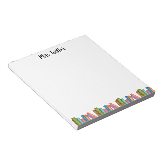 Aangepaste Waterverf Book-Lover Design voor biblio Notitieblok (Schuin)