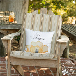 Aangepaste Waterverf botanisch Buitenkussen