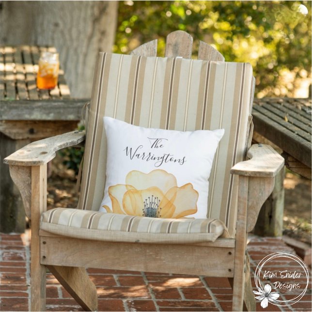 Aangepaste Waterverf botanisch Buitenkussen (Creator heeft geüpload)