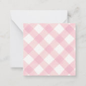 Aangepaste Waterverf Bow Gingham Gift Enclosure Notitiekaartje (Achterkant)
