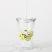 Aangepaste waterverf bruidsdouche citroen als favo acryl drinkbeker (Voorkant)