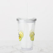 Aangepaste waterverf bruidsdouche citroen als favo acryl drinkbeker (Rechts)