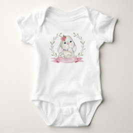 Aangepaste Waterverf Bunny Baby Bodysuit