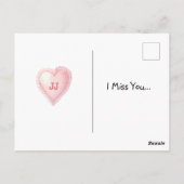 Aangepaste Waterverf Bunny Love Briefkaart (Achterkant)