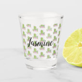 Aangepaste waterverf Cactus Shot Glas (Voorkant)