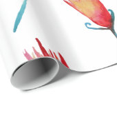 Aangepaste waterverf cadeaupapier (Rol Hoek)