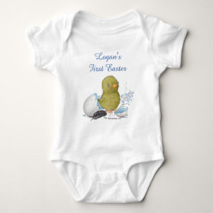 Aangepaste Waterverf Chick Egg First Easter Boy Romper