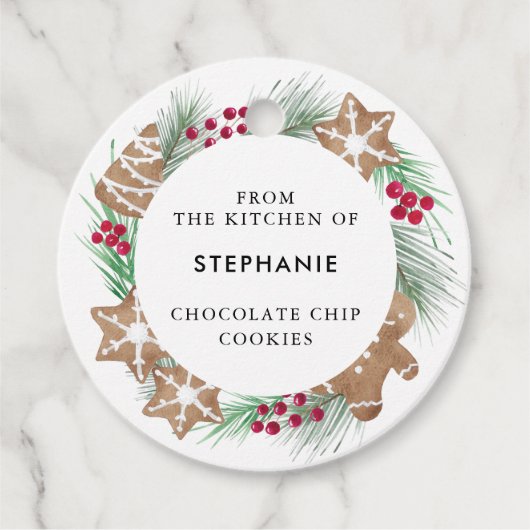 Aangepaste Waterverf Cookie Baking Bedankjes Labels (Voorkant)