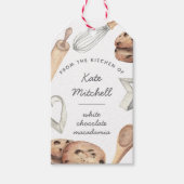 Aangepaste Waterverf Cookie Baking Cadeaulabel (Voorkant)
