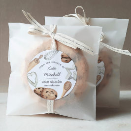 Aangepaste Waterverf Cookie Baking Ronde Sticker