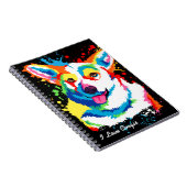 Aangepaste Waterverf Corgi Notitieboek (Rechterzijde)