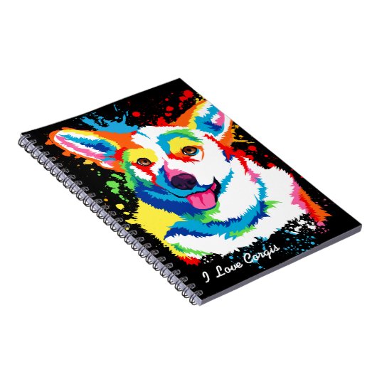 Aangepaste Waterverf Corgi Notitieboek (Rechterzijde)