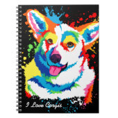 Aangepaste Waterverf Corgi Notitieboek (Voorkant)