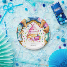 Aangepaste Waterverf Dessert Ice Cream Verjaardag