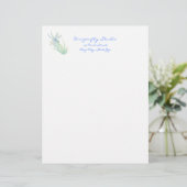 Aangepaste Waterverf Dragonfly in blauw en groen Briefhoofd (Staand voorkant)