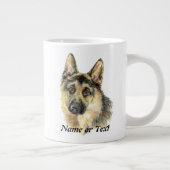 Aangepaste Waterverf Duitse herder Pet Dog Grote Koffiekop (Rechts)