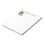 Aangepaste Waterverf Duitse herderkuil en hond Notitieblok (Linkerzijde)