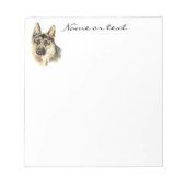 Aangepaste Waterverf Duitse herderkuil en hond Notitieblok (Voorkant)