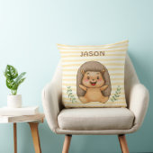 Aangepaste waterverf egelstrepen kussen (Stoel)