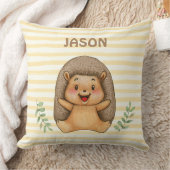 Aangepaste waterverf egelstrepen kussen (Deken)