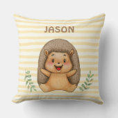 Aangepaste waterverf egelstrepen kussen (Voorkant)