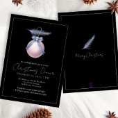 Aangepaste Waterverf Elegant Kerstdiner Kaart