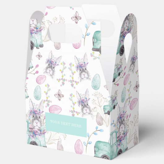 Aangepaste Waterverf-elementen Pasen Bedankdoosjes (Geopend)