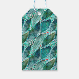 Aangepaste waterverf Eucalyptus Blauwe Rivier Blad Cadeaulabel