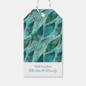 Aangepaste waterverf Eucalyptus Blauwe Rivier Blad Cadeaulabel (Achterkant)