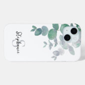 Aangepaste Waterverf Eucalyptus Case-Mate iPhone Case (Achterkant (horizontaal))