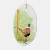Aangepaste Waterverf fazant, vogeldier Keramisch Ornament (Rechts)