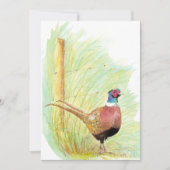 Aangepaste Waterverf fazant wild vogelwild Kaart (Voorkant)