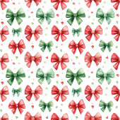 Aangepaste waterverf feestelijke rode groene bogen fleece deken