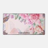 Aangepaste Waterverf Floral Pattern Bureaumat (Voorkant)