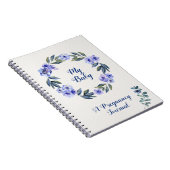 Aangepaste Waterverf Floral Pregnancy Journal Notitieboek (Rechterzijde)