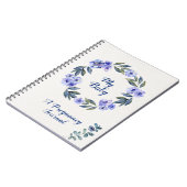 Aangepaste Waterverf Floral Pregnancy Journal Notitieboek (Linkerzijde)