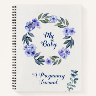 Aangepaste Waterverf Floral Pregnancy Journal Notitieboek