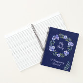 Aangepaste Waterverf Floral Pregnancy Journal Notitieboek (Binnen)
