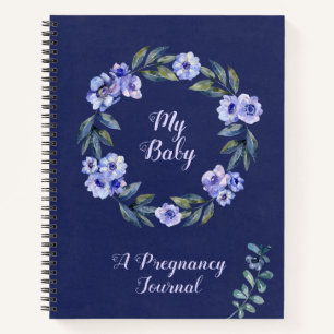 Aangepaste Waterverf Floral Pregnancy Journal Notitieboek