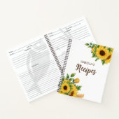 Aangepaste Waterverf Floral Recipe Notitieboek (Binnen)
